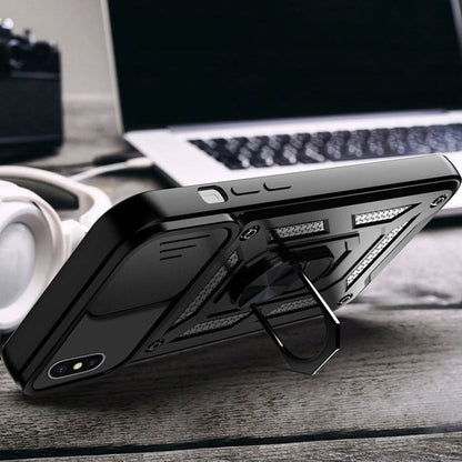 Hülle für Apple iPhone XS Max, Techsuit, CamShield, Schwarz