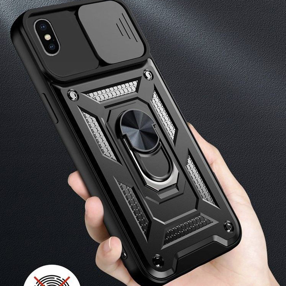 Hülle für Apple iPhone XS Max, Techsuit, CamShield, Schwarz