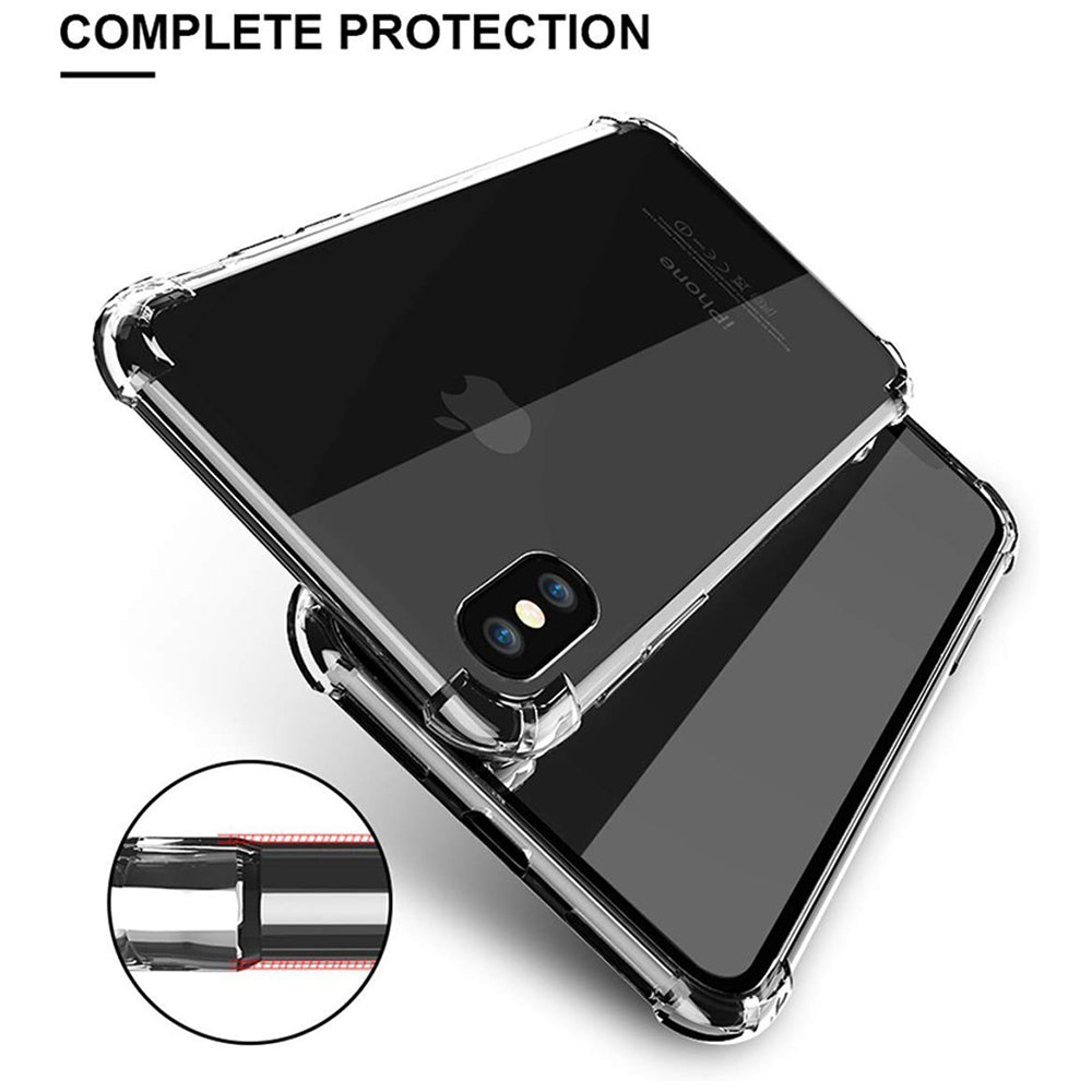 Hülle für Apple iPhone XS Max, Techsuit, stoßfest klar, transparent