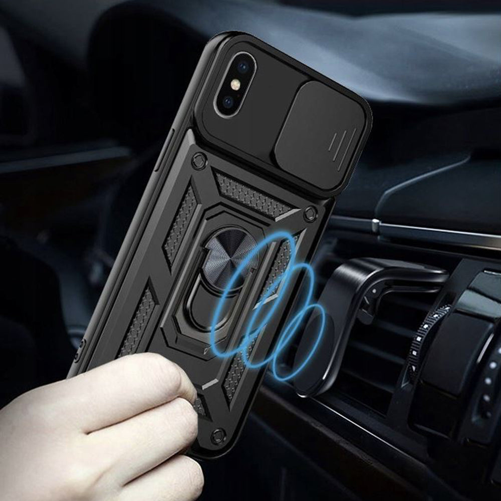 Case for Apple iPhone XS / X, Techsuit, CamShield, Black