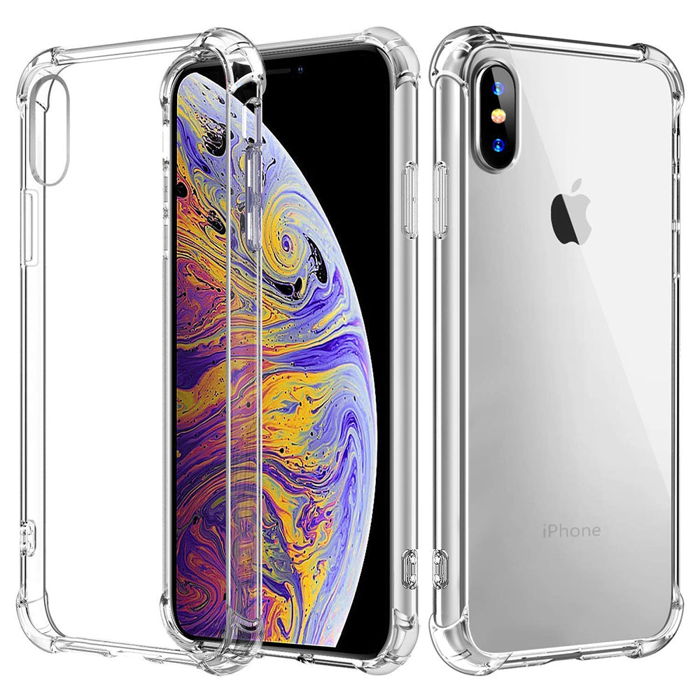 Hülle für Apple iPhone XS / X, Techsuit, stoßfest klar, transparent