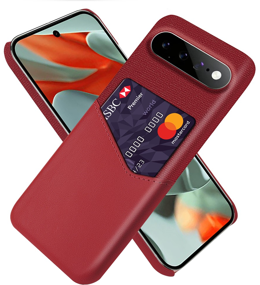Coque pour Google Pixel 11 Pro XL, OEM, Porte-cartes, Rouge
