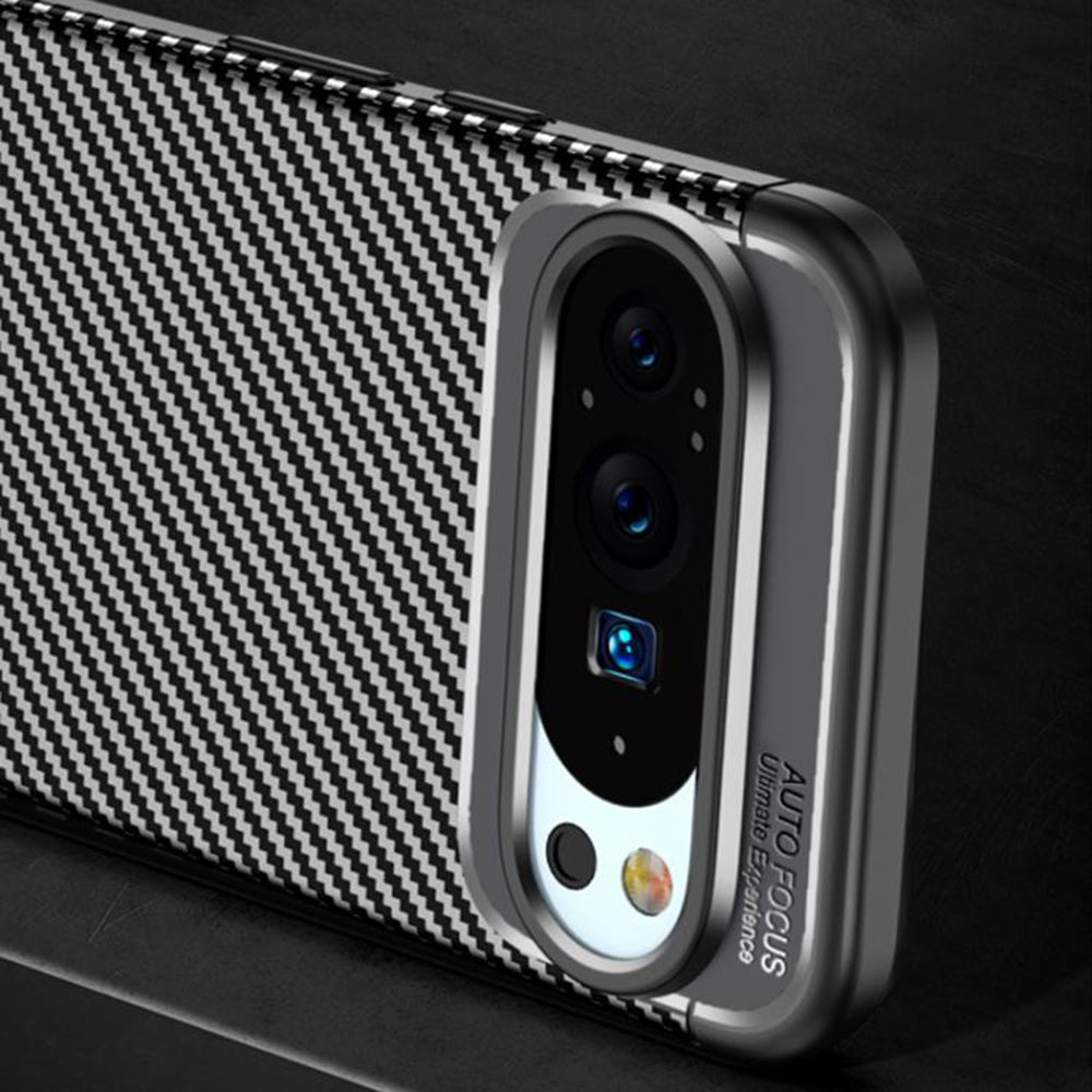 Hülle für Google Pixel 10 Pro / 10, Techsuit, CarbonFiber, Schwarz