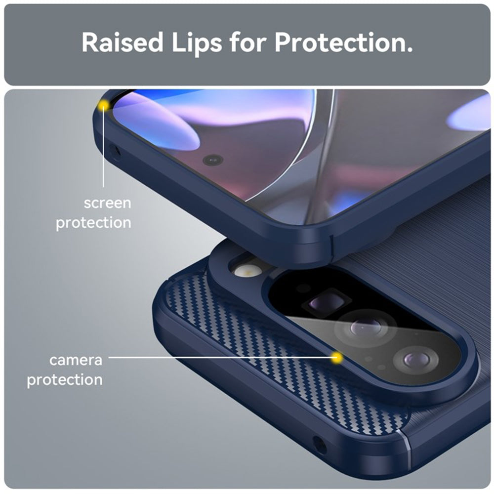 Case for Google Pixel 10 Pro XL, Techsuit, Carbon, Blue
