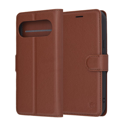 Coque pour Google Pixel 10 Pro XL, Techsuit, Leather Folio, Marron