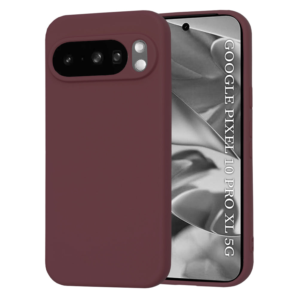Hülle für Google Pixel 10 Pro XL, Techsuit, SoftFlex, Weinrot