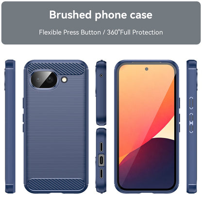 Hülle für Google Pixel 10a, Techsuit, Carbon, Blau