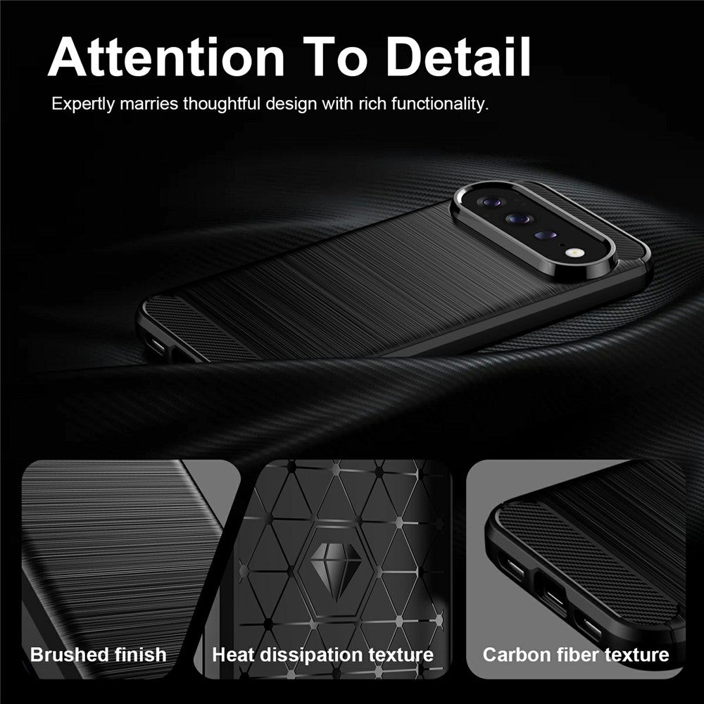 Coque pour Google Pixel 11 Pro / 11, Techsuit, Carbone, Noire