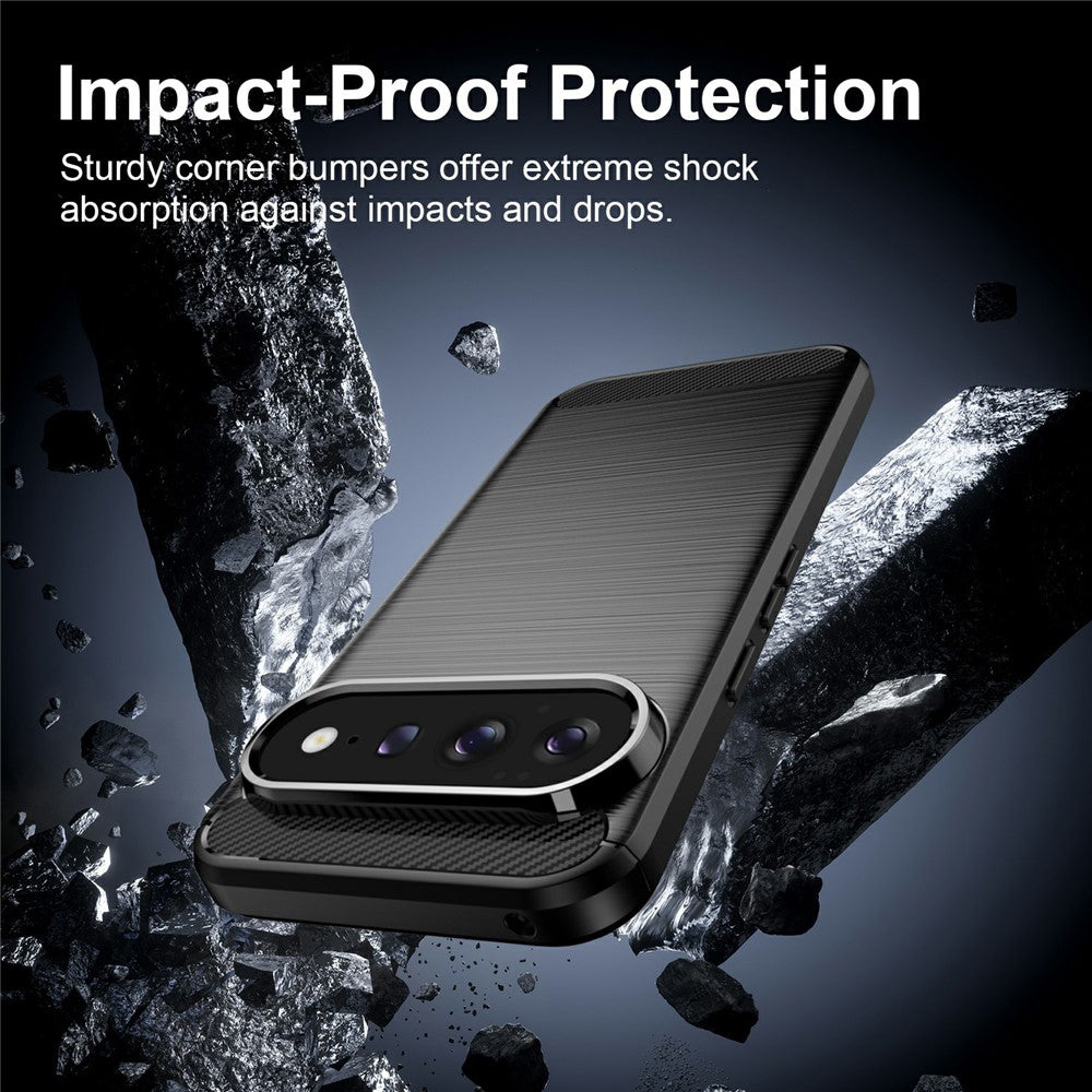 Coque pour Google Pixel 11 Pro / 11, Techsuit, Carbone, Noire