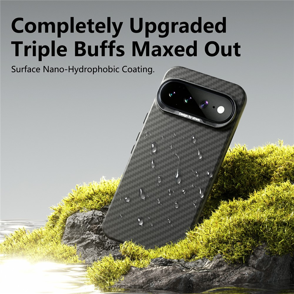Case for Google Pixel 10 Pro / 10, Abeei, Carbon Minimalist, Black