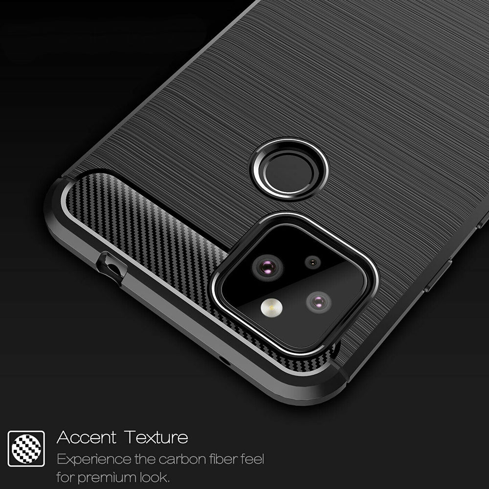 Coque pour Google Pixel 5, Techsuit, Carbone, Noire