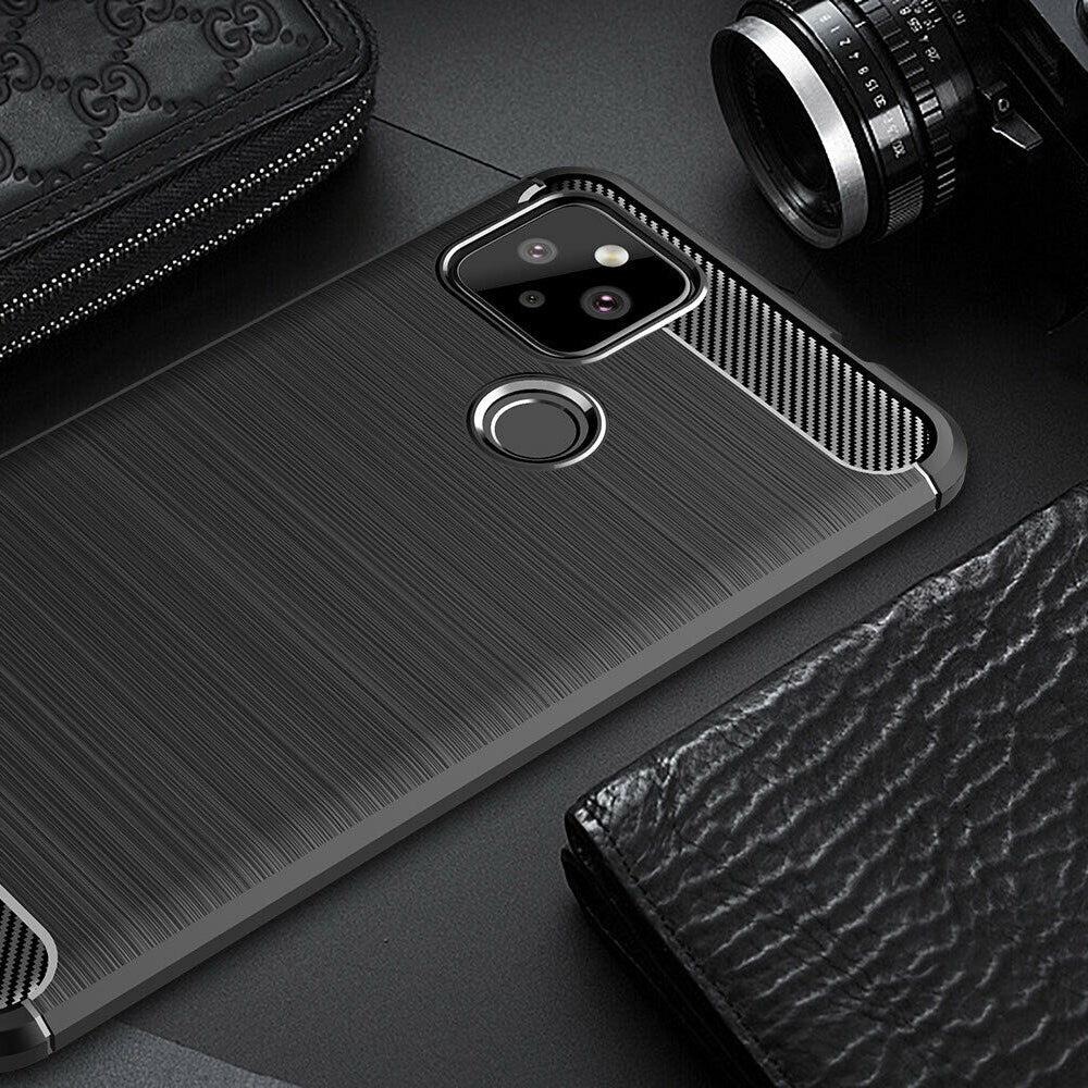 Coque pour Google Pixel 5, Techsuit, Carbone, Noire