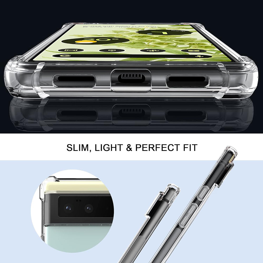 Case for Google Pixel 6 Pro, Techsuit, Shockproof Clear, Transparent