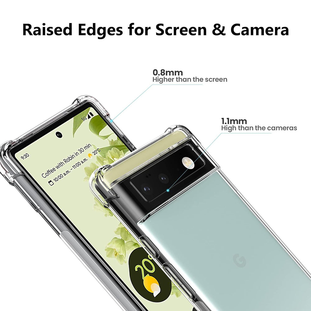 Case for Google Pixel 6 Pro, Techsuit, Shockproof Clear, Transparent