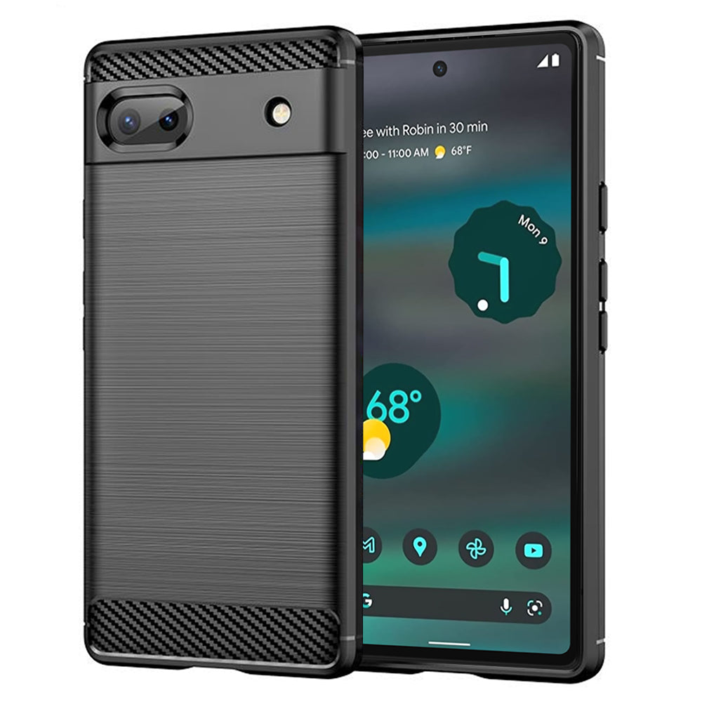 Coque pour Google Pixel 6a, Techsuit, Carbone, Noire