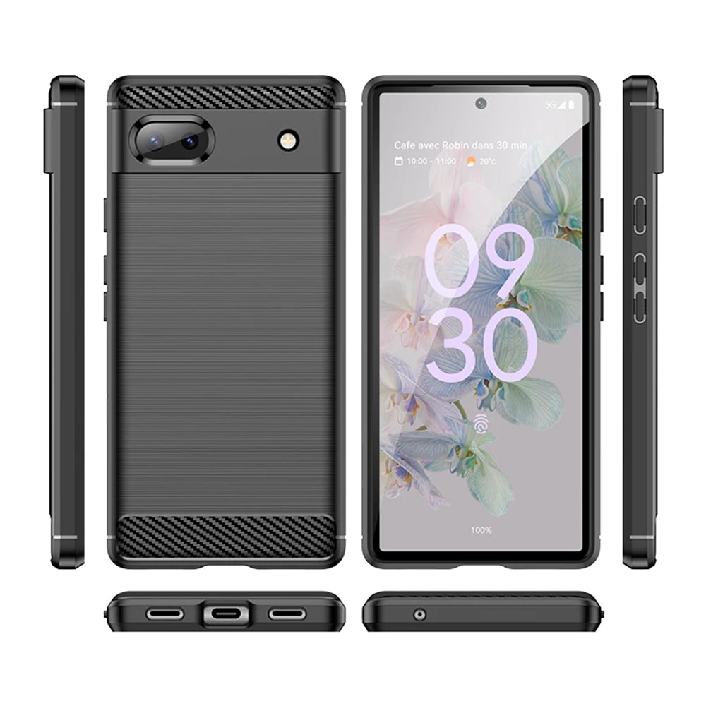 Coque pour Google Pixel 6a, Techsuit, Carbone, Noire