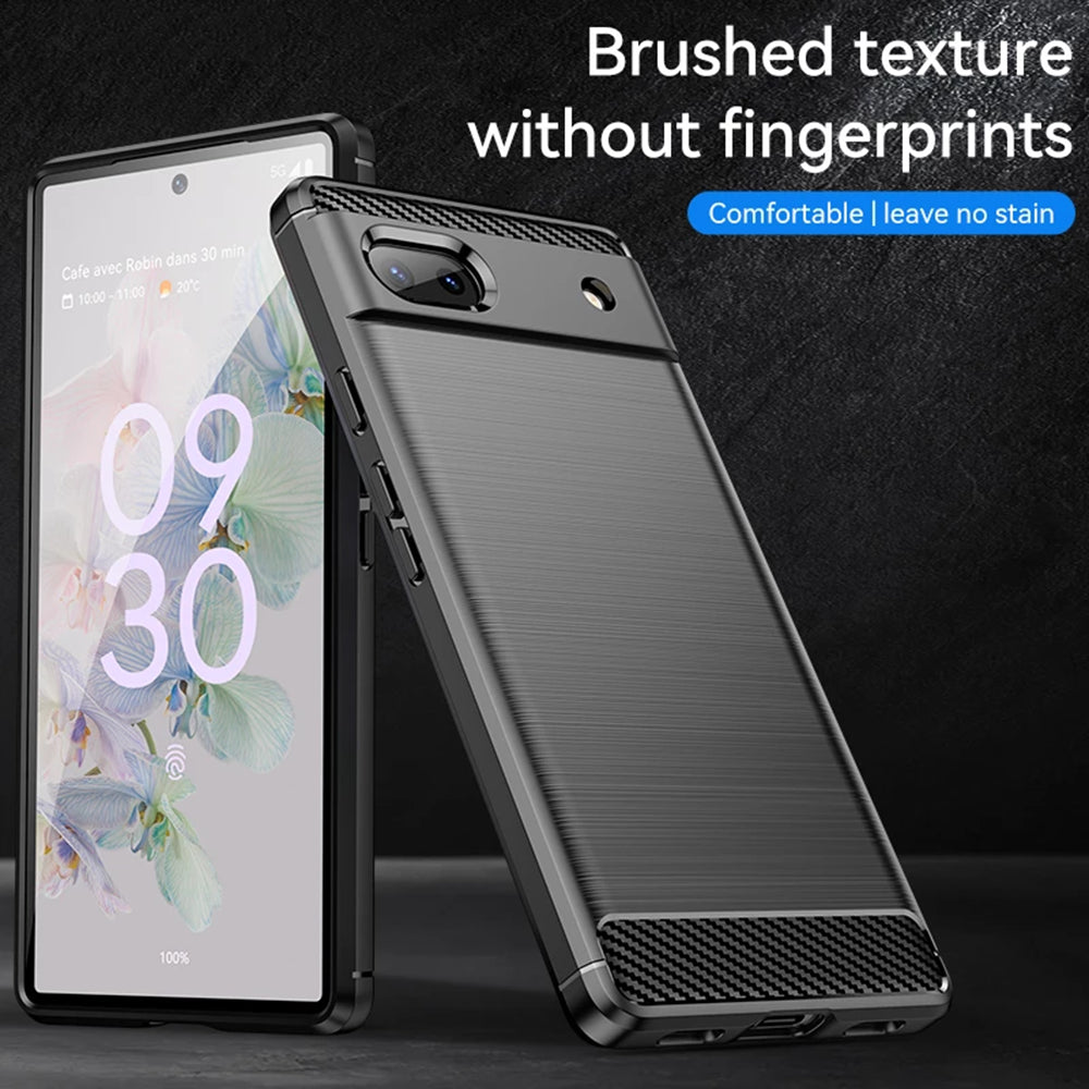 Coque pour Google Pixel 6a, Techsuit, Carbone, Noire
