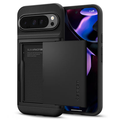 Étui pour Google Pixel 9 Pro XL, Spigen, Slim Armor CS, Noir ACS07729