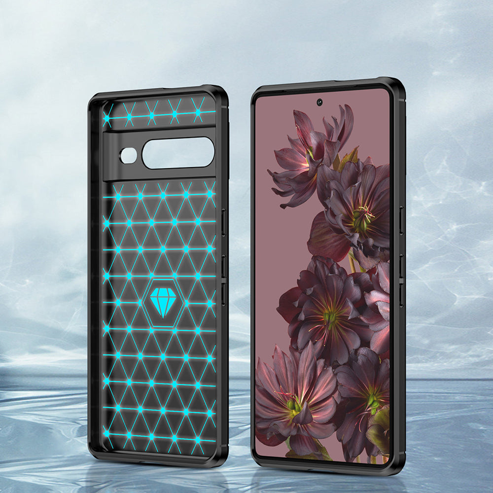 Coque pour Google Pixel 7 Pro, Techsuit, Carbone, Noire