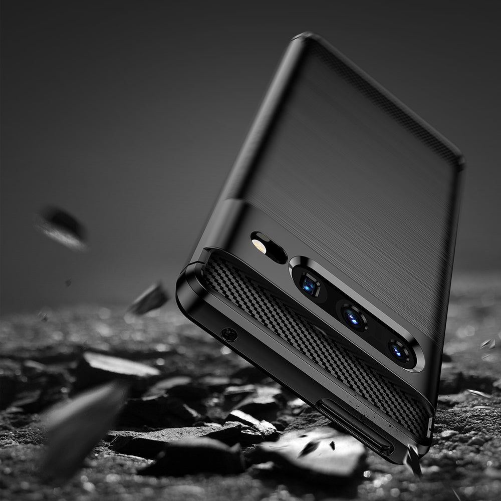 Coque pour Google Pixel 7 Pro, Techsuit, Carbone, Noire
