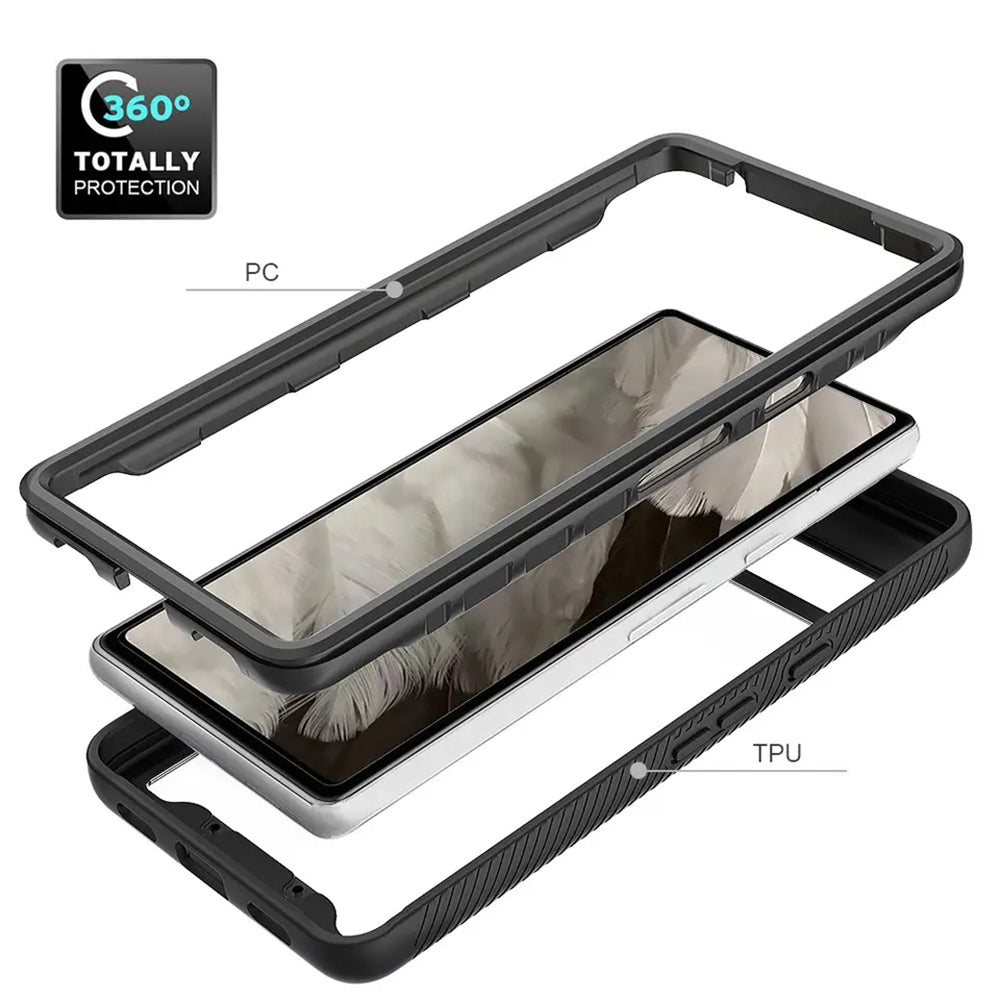 Étui pour Google Pixel 7a, Techsuit, Defense360 Pro, Noir