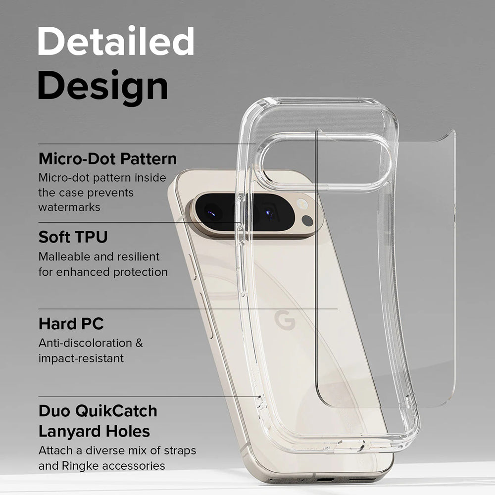 Coque pour Google Pixel 9 / 9 Pro, Ringke, Fusion, Transparente