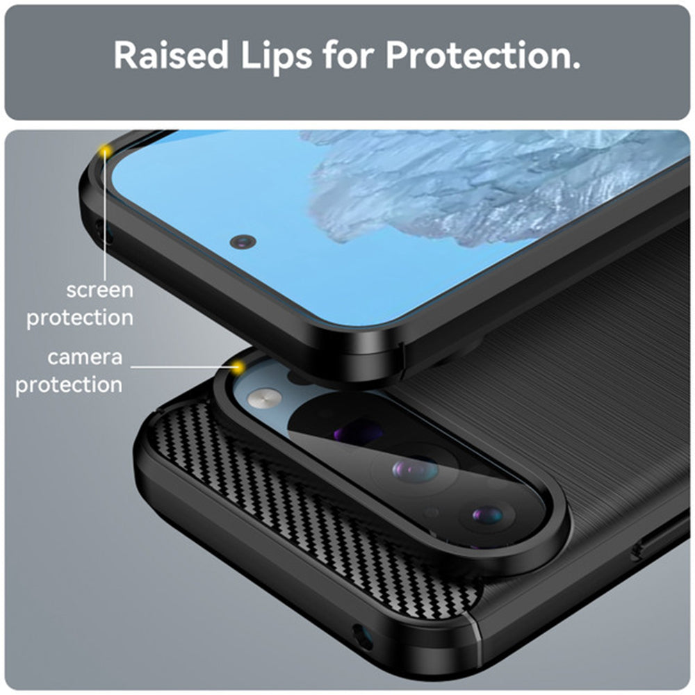 Case for Google Pixel 9 / 9 Pro, Techsuit, Carbon, Black