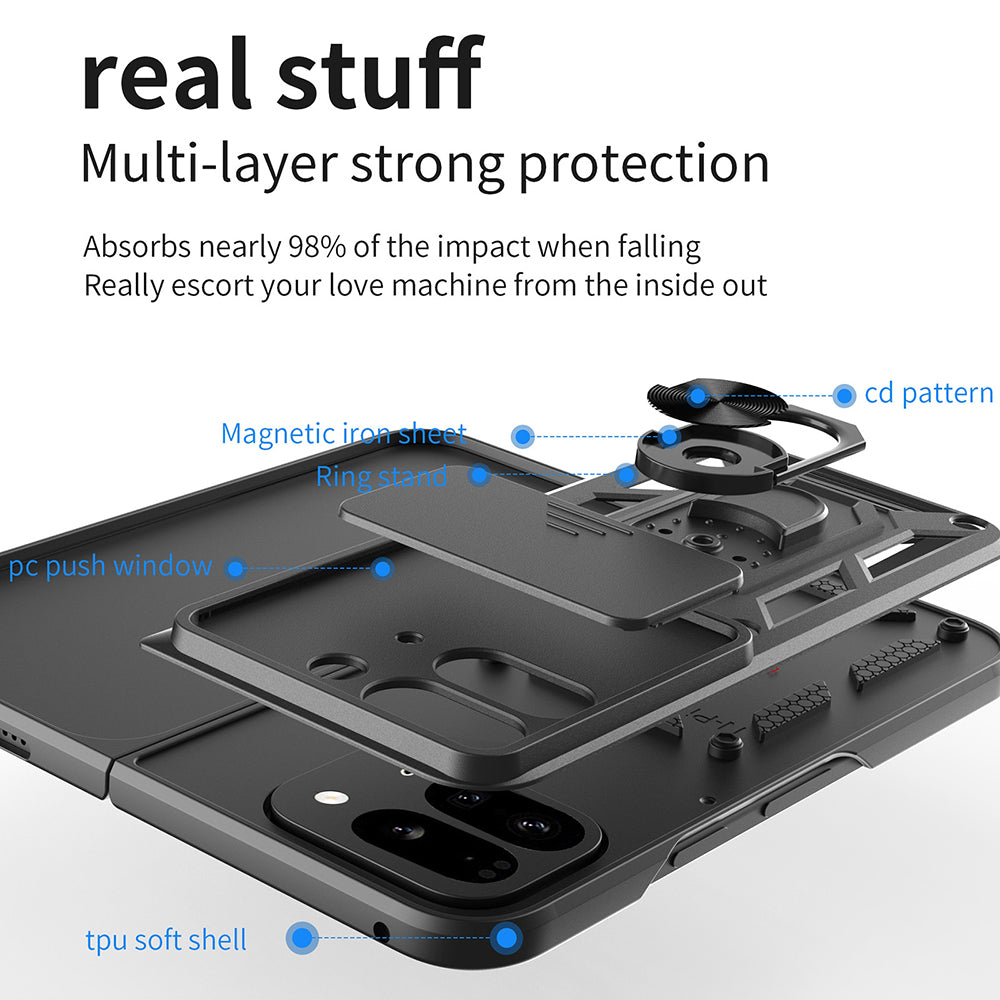 Coque pour Google Pixel 9 Pro Fold, Techsuit, CamShield, Bleue