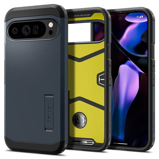 Étui pour Google Pixel 9 Pro XL, Spigen, Tough Armor, Bleu