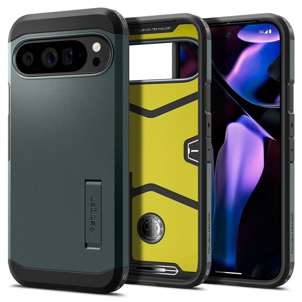 Étui pour Google Pixel 9 Pro XL, Spigen, Tough Armor, Vert