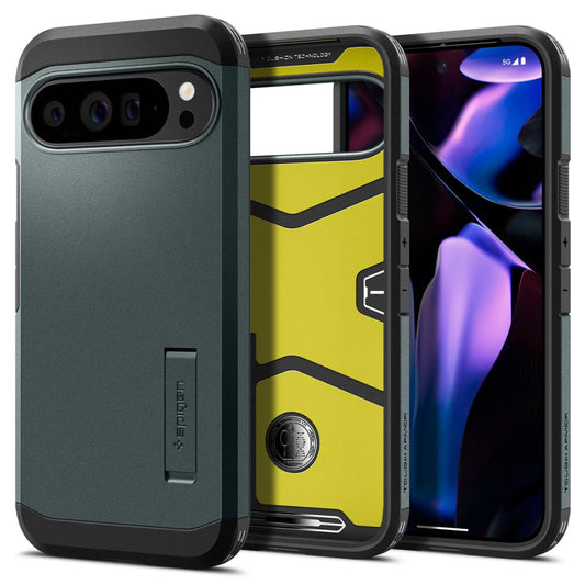 Étui pour Google Pixel 9 Pro XL, Spigen, Tough Armor, Vert