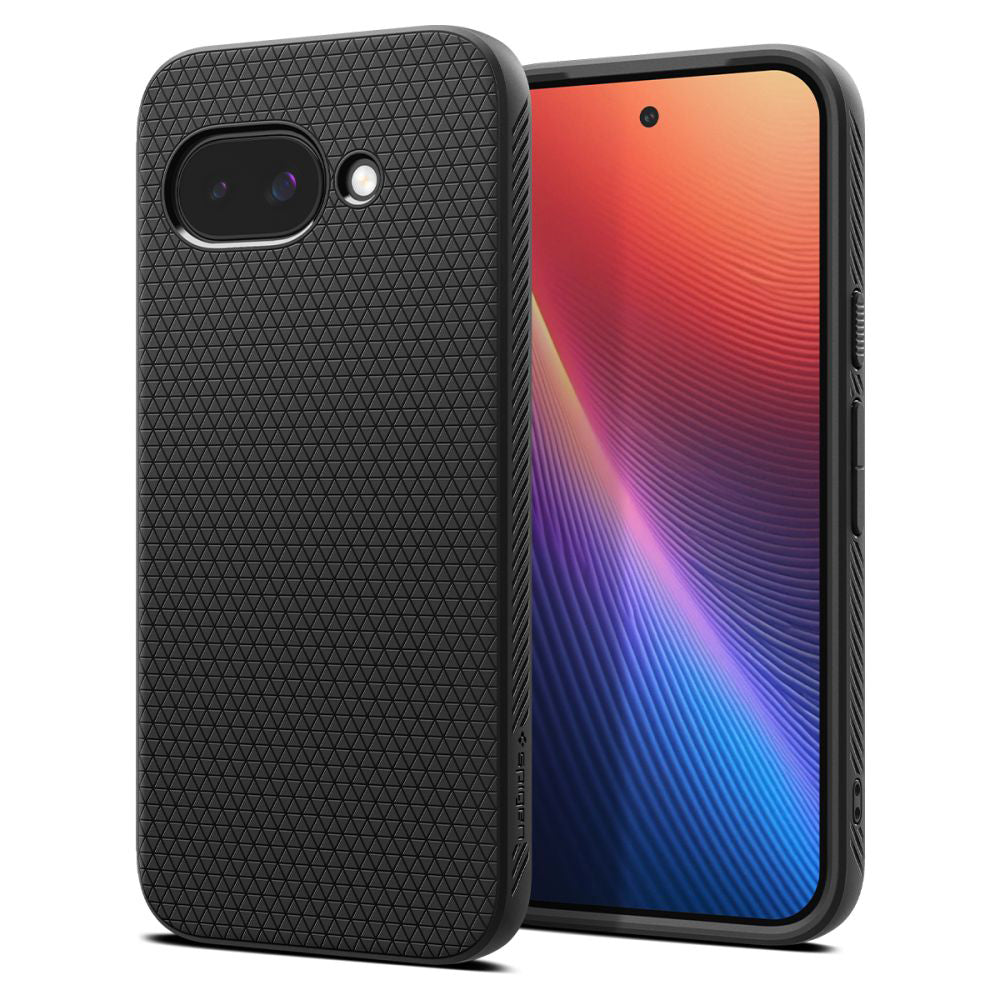 Hülle für Google Pixel 9a, Spigen, Liquid Air, Mattschwarz ACS09039