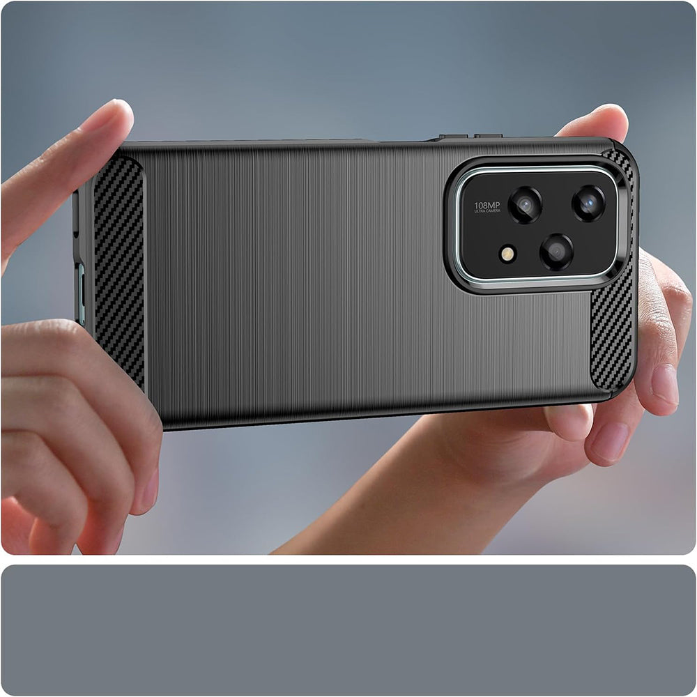 Coque pour Honor 200 Lite, Techsuit, Carbone, Bleue