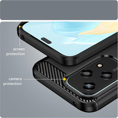 Coque pour Honor 200 Lite, Techsuit, Carbone, Bleue