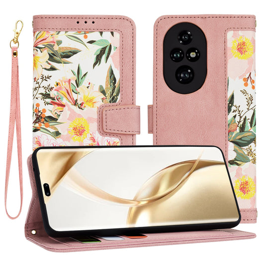 Coque pour Honor 200 Pro, Techsuit, FlipCraft, Rose