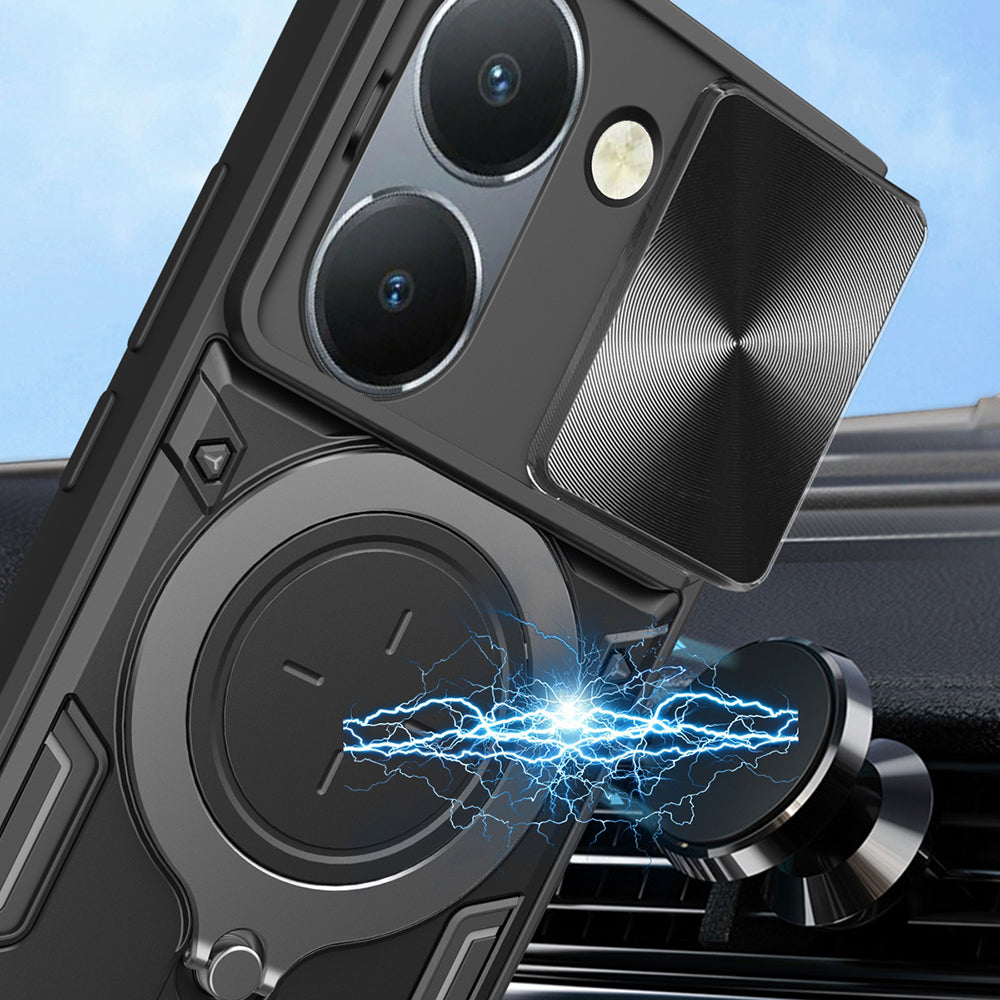 Coque pour Honor 200, Techsuit, CamGuard Pro, Noire