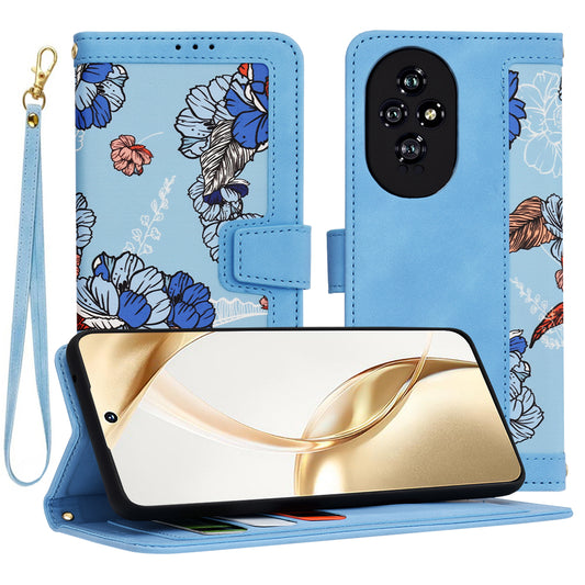 Coque pour Honor 200, Techsuit, FlipCraft, Bleu