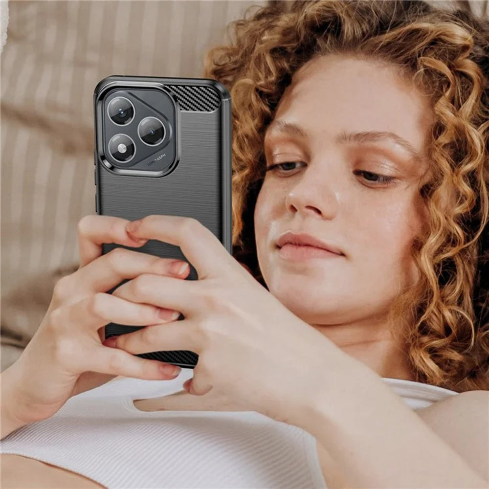 Hülle für Honor 400 Lite, Techsuit, Carbon, Blau