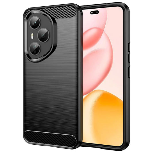 Hülle für Honor 400 Pro, Techsuit, Carbon, Schwarz