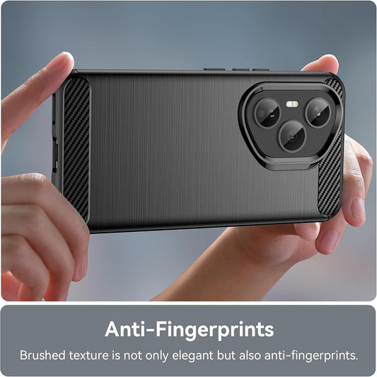 Hülle für Honor 400 Pro, Techsuit, Carbon, Schwarz