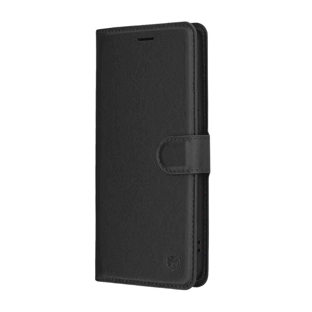 Hülle für Honor 400 Pro, Techsuit, Leder-Folio, Schwarz