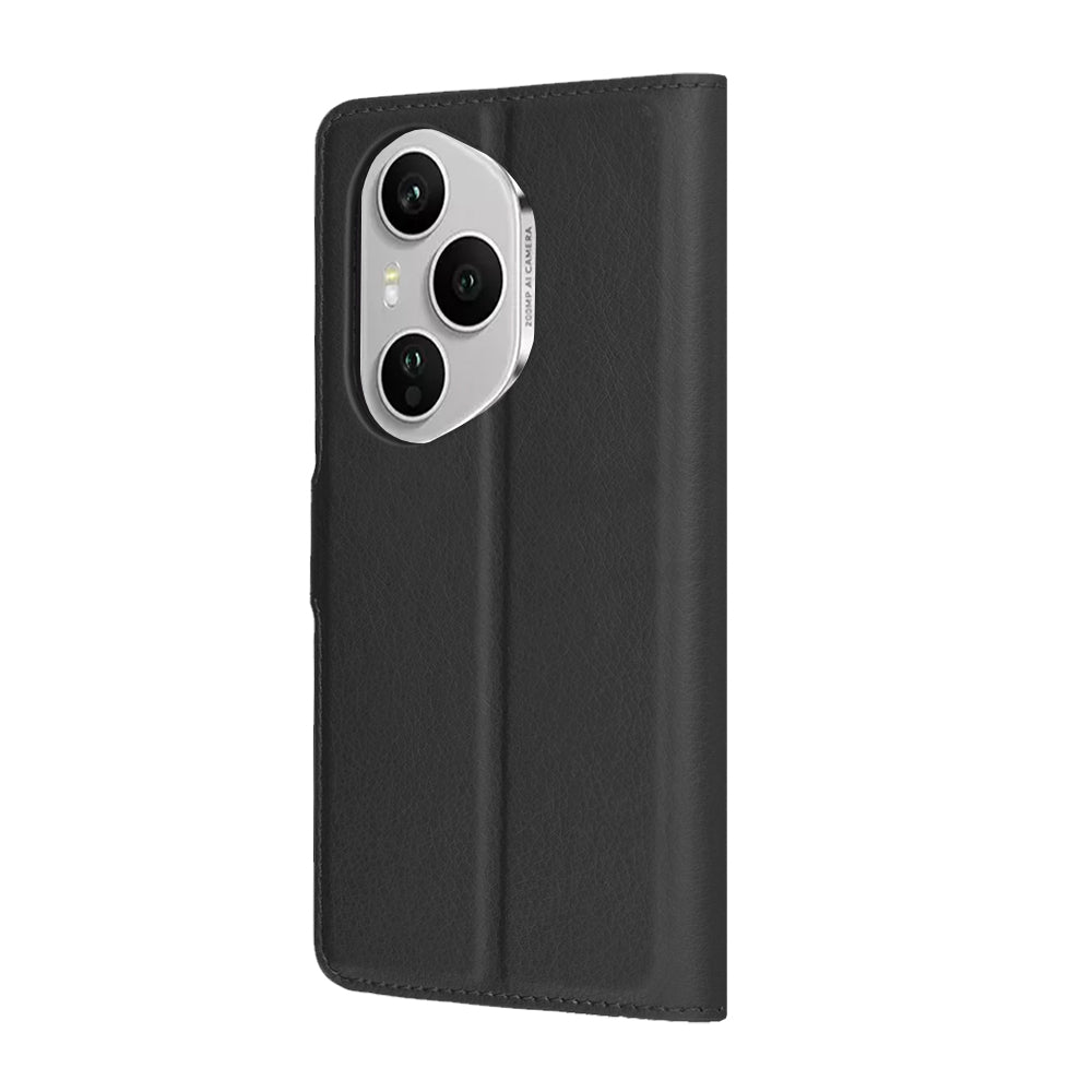 Hülle für Honor 400 Pro, Techsuit, Leder-Folio, Schwarz