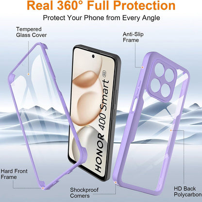 Étui pour Honor 400 Smart 4G / X7d 4G / 400 Smart 5G, Techsuit, ColorVerse 360, Violet