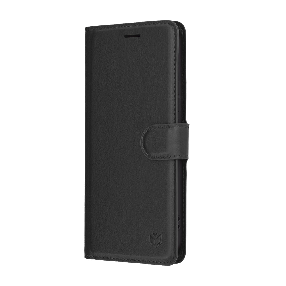 Hülle für Honor 400, Techsuit, Leder-Folio, Schwarz