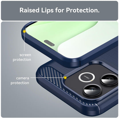 Hülle für Honor 600 Lite, Techsuit, Carbon, Blau