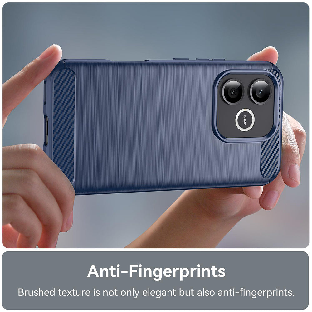 Hülle für Honor 600 Lite, Techsuit, Carbon, Blau