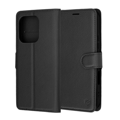 Hülle für Honor 600 Lite, Techsuit, Leather Folio, Schwarz