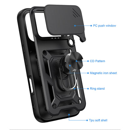 Hülle für Honor 600 Pro / 600, Techsuit, CamShield, Schwarz