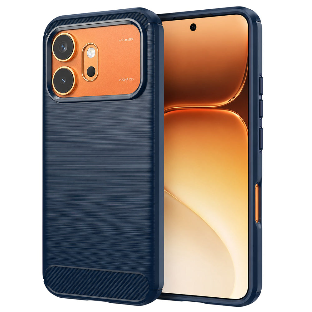 Coque pour Honor 600 Pro / 600, Techsuit, Carbone, Bleue