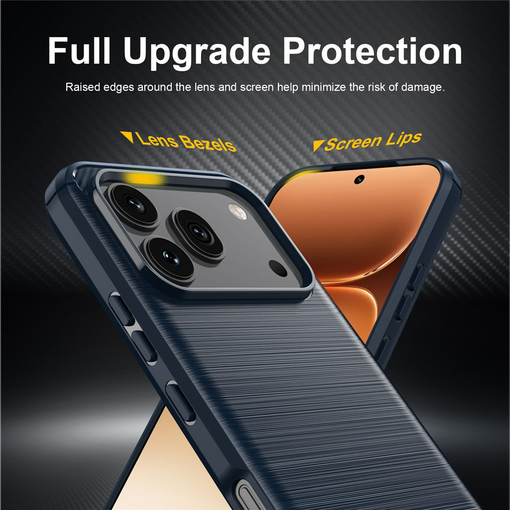Coque pour Honor 600 Pro / 600, Techsuit, Carbone, Bleue